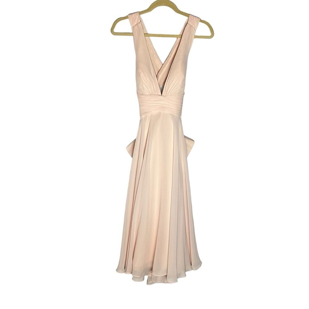 NWT JJ’s House Low Cut V Neck Open Crisscross Exposed‎ Back w/ Bow Size 2
